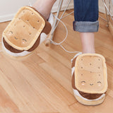 S’mores USB Heated Plush Slippers